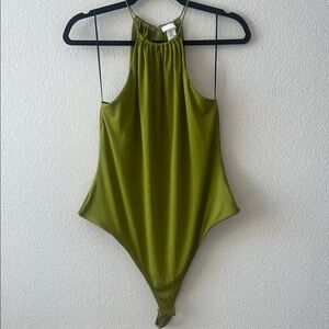 H&M Olive Green Halter Bodysuit